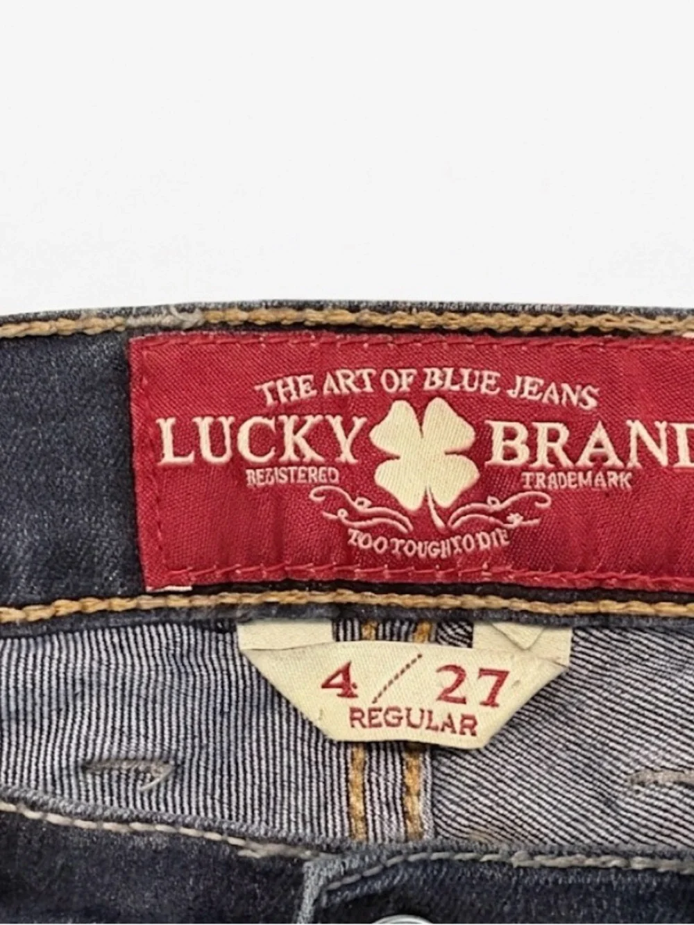 Lucky Brand Sofia Skinny Jeans – Dark Wash Whiskered Denim - Picture 5 of 10